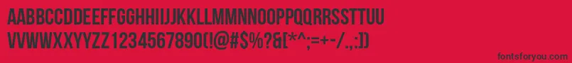 Bebasneue Font – Black Fonts on Red Background