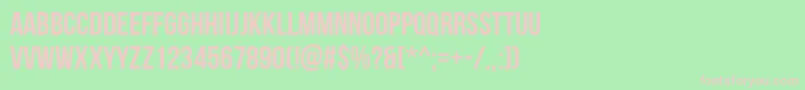 Bebasneue Font – Pink Fonts on Green Background