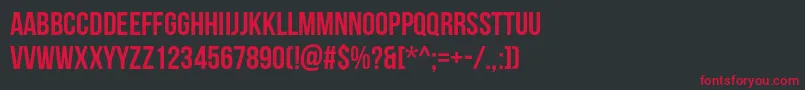 Bebasneue Font – Red Fonts on Black Background