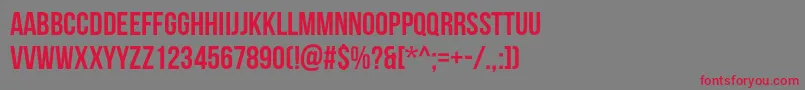 Bebasneue Font – Red Fonts on Gray Background