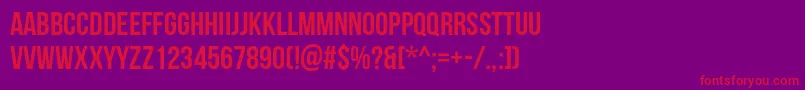 Weitere Informationen zur Bebasneue-Schriftart Bebasneue-Schriftart – Rote Schriften auf violettem Hintergrund
