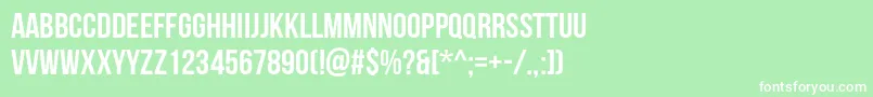 Bebasneue Font – White Fonts on Green Background