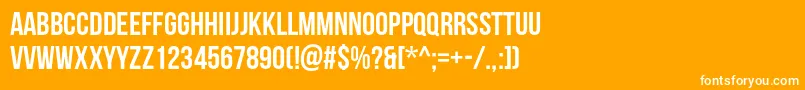 フォントBebasneue – オレンジの背景に白い文字