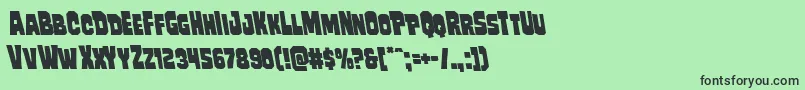 Mindlessbruteleft Font – Black Fonts on Green Background