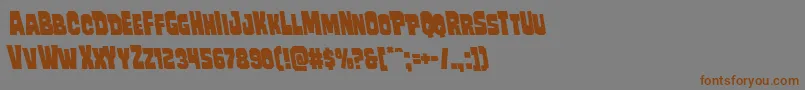 Mindlessbruteleft Font – Brown Fonts on Gray Background
