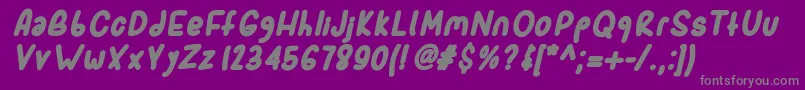Sporkbolditalic Font – Gray Fonts on Purple Background