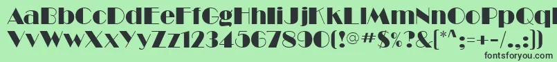 BarbeDisplaySsi Font – Black Fonts on Green Background