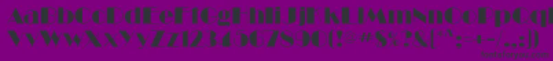 BarbeDisplaySsi Font – Black Fonts on Purple Background