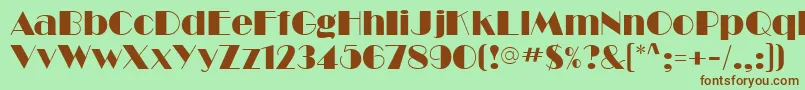 BarbeDisplaySsi Font – Brown Fonts on Green Background