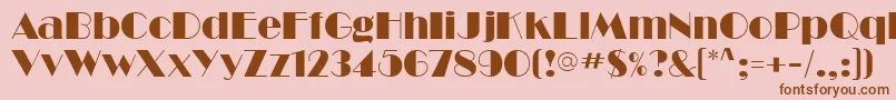 BarbeDisplaySsi Font – Brown Fonts on Pink Background