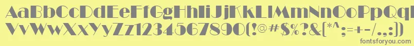 BarbeDisplaySsi Font – Gray Fonts on Yellow Background