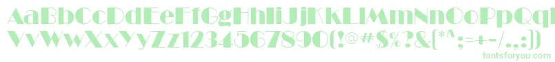 BarbeDisplaySsi Font – Green Fonts on White Background