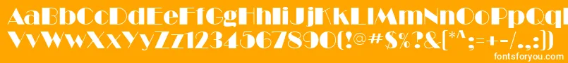 BarbeDisplaySsi Font – White Fonts on Orange Background