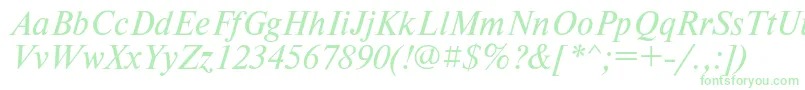 Timeseti Font – Green Fonts on White Background