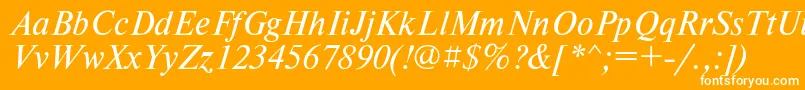 フォントTimeseti – オレンジの背景に白い文字