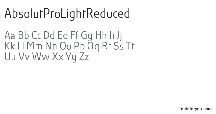 Fuente AbsolutProLightReduced (56831) - alfabeto, números, caracteres especiales