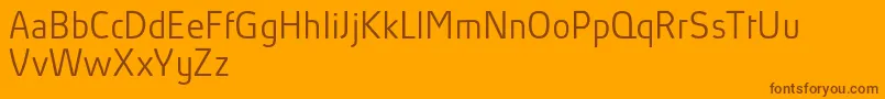 AbsolutProLightReduced Font – Brown Fonts on Orange Background