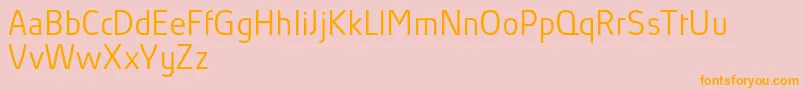 AbsolutProLightReduced Font – Orange Fonts on Pink Background