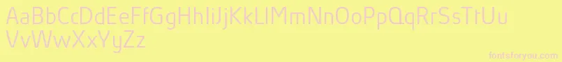 AbsolutProLightReduced Font – Pink Fonts on Yellow Background