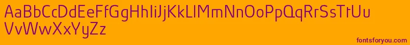 AbsolutProLightReduced Font – Purple Fonts on Orange Background
