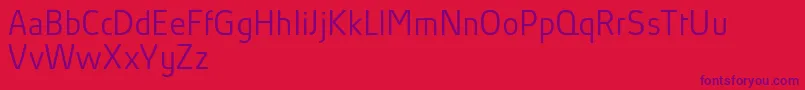 AbsolutProLightReduced-Schriftart – Violette Schriften auf rotem Hintergrund