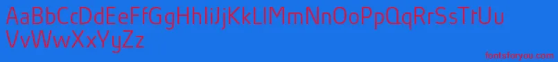 AbsolutProLightReduced Font – Red Fonts on Blue Background