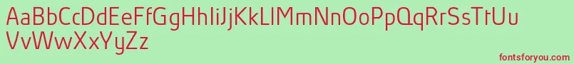 AbsolutProLightReduced Font – Red Fonts on Green Background