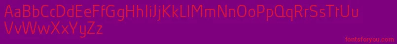 AbsolutProLightReduced Font – Red Fonts on Purple Background