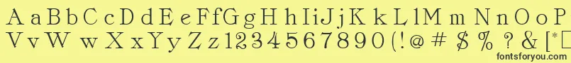 CordellaRoman Font – Black Fonts on Yellow Background