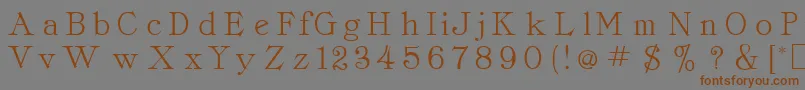 CordellaRoman Font – Brown Fonts on Gray Background