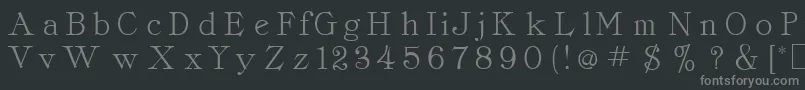CordellaRoman Font – Gray Fonts on Black Background