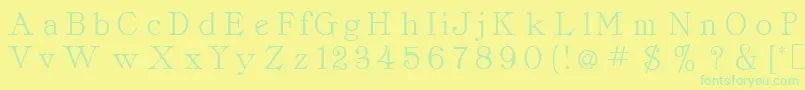 CordellaRoman Font – Green Fonts on Yellow Background