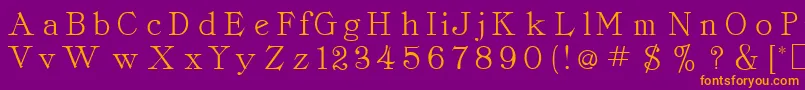 CordellaRoman Font – Orange Fonts on Purple Background