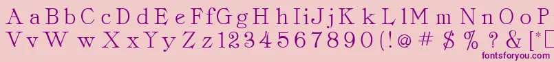 CordellaRoman Font – Purple Fonts on Pink Background