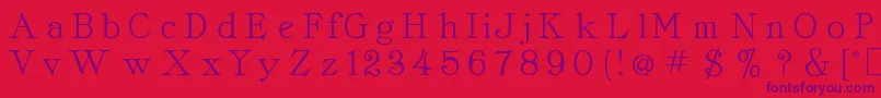 CordellaRoman Font – Purple Fonts on Red Background