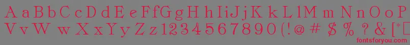 CordellaRoman Font – Red Fonts on Gray Background