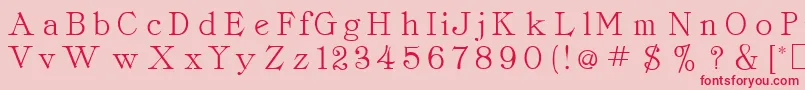 CordellaRoman Font – Red Fonts on Pink Background