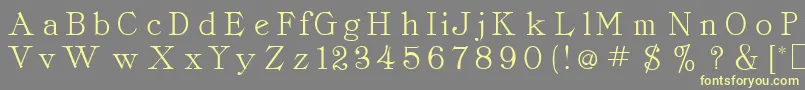 CordellaRoman Font – Yellow Fonts on Gray Background