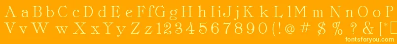 フォントCordellaRoman – オレンジの背景に黄色の文字