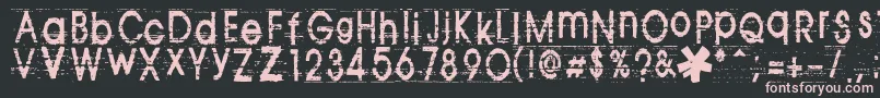 フォントTomva ffy – 黒い背景にピンクのフォント