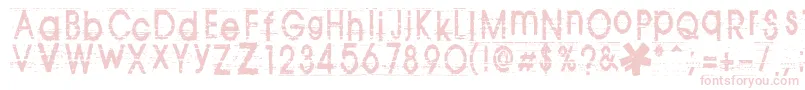 フォントTomva ffy – 白い背景にピンクのフォント