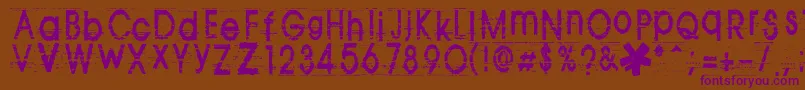 Tomva ffy-fontti – violetit fontit ruskealla taustalla