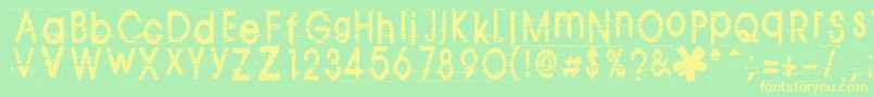 Tomva ffy Font – Yellow Fonts on Green Background