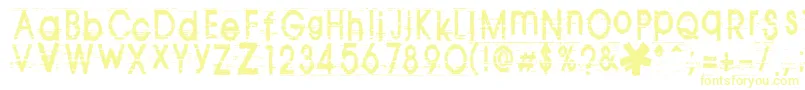 Tomva ffy-fontti – keltaiset fontit valkoisella taustalla