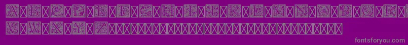 Police PfGoudyInitialsPro – polices grises sur fond violet