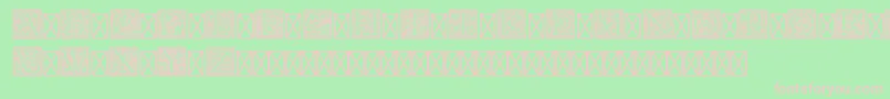PfGoudyInitialsPro-fontti – vaaleanpunaiset fontit vihreällä taustalla