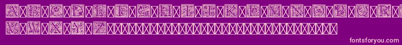 PfGoudyInitialsPro Font – Pink Fonts on Purple Background