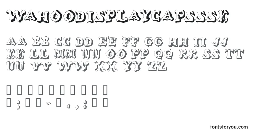 A fonte Wahoodisplaycapsssk – alfabeto, números, caracteres especiais