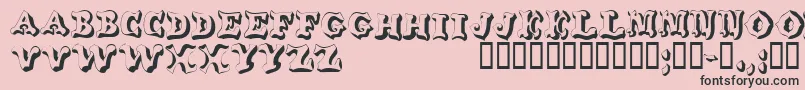 Wahoodisplaycapsssk Font – Black Fonts on Pink Background