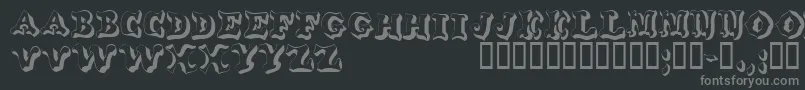 Wahoodisplaycapsssk Font – Gray Fonts on Black Background